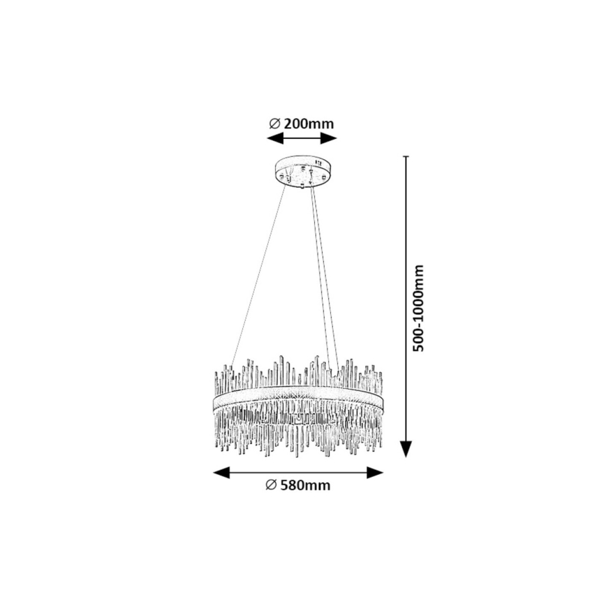 Rabalux - LED pendel LED/36W/230V 3000/4000/6000K guldfarvet