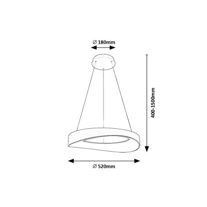 Rabalux - LED pendel LED/56W/230V 3000K sølvfarvet