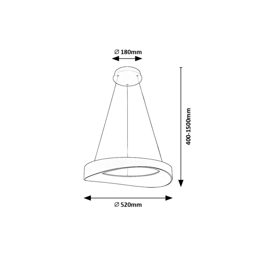 Rabalux - LED pendel LED/56W/230V 3000K sølvfarvet
