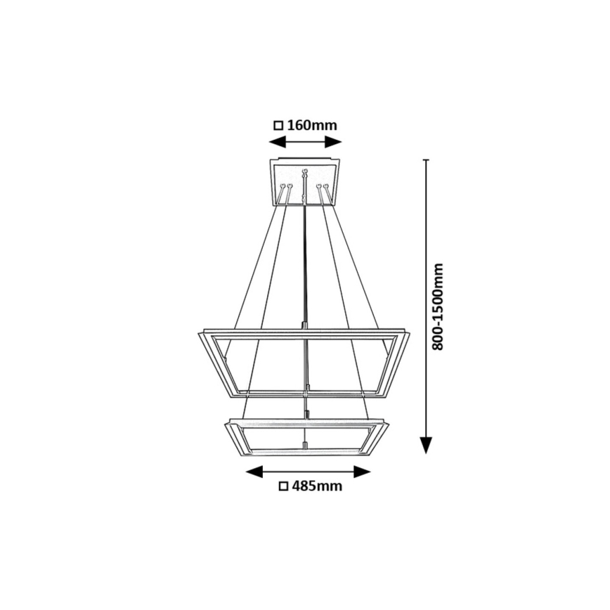 Rabalux - LED pendel 2xLED/24W/230V 3000K