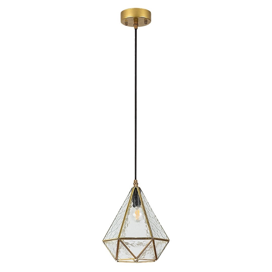 Rabalux - Tiffany farvet glas pendel på snor 1xE14/40W/230V guldfarvet
