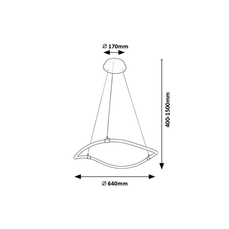 Rabalux - LED pendel LED/34W/230V 4000K