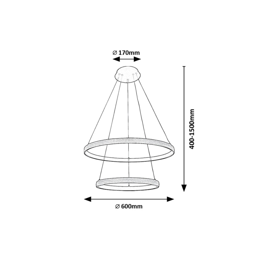 Rabalux - LED pendel LED/60W/230V 3000K