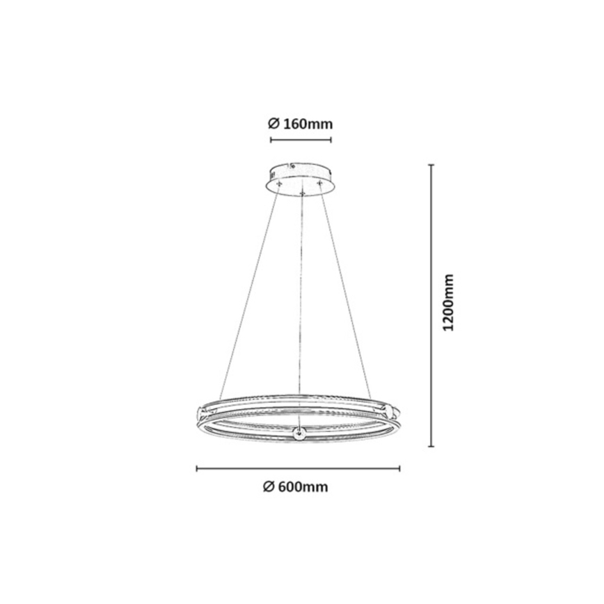 Rabalux - LED-dæmpbar pendel på wire LED/60W/230V 3000-6500K grå + fjernbetjening