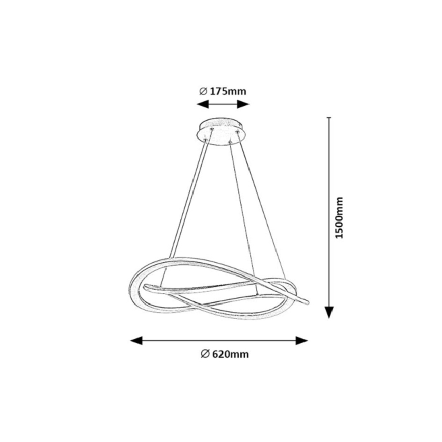 Rabalux - LED-pendel på wire LED/72W/230V 3000K