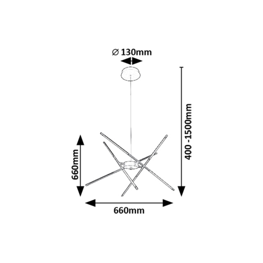 Rabalux - LED pendel LED/40W/230V 3000K sort