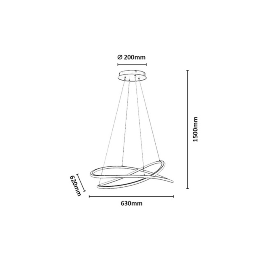 Rabalux - LED Dæmpbar pendel på kabel LED/75W/230V 3000-6500K + fjernbetjening