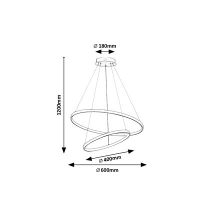 Rabalux - LED-dæmpbar pendel på wire LED/75W/230V 3000-6500K + fjernbetjening