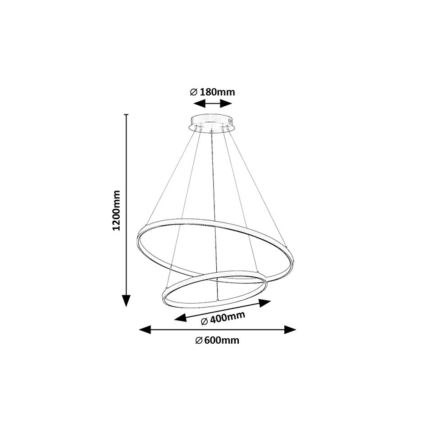 Rabalux - LED-dæmpbar pendel med wireophæng LED/75W/230V 3000-6500K + fjernbetjening