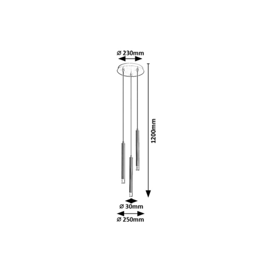 Rabalux - Pendel 3xG9/5W/230V sort