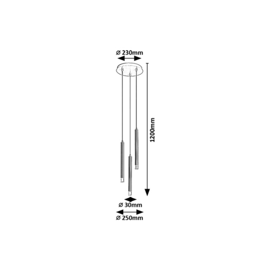 Rabalux - Pendel 3xG9/5W/230V guldfarvet