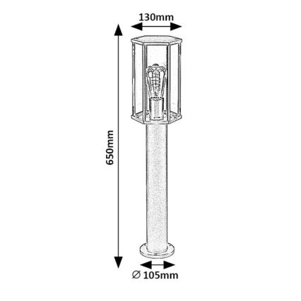 Rabalux - Udendørslampe 1xE27/40W/230V IP44