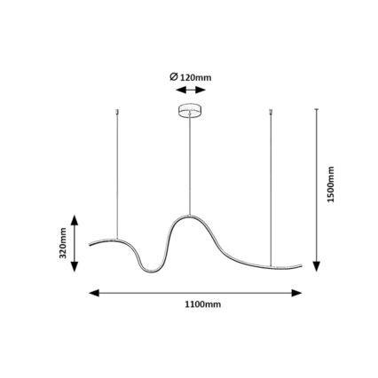 Rabalux - LED-pendel på kabel LED/20W/230V 3000K