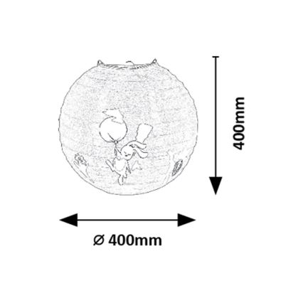 Rabalux - Lampeskærm til børnependel max. 40W diameter 40 cm