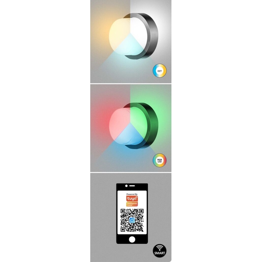 Rabalux - LED RGBW Udendørs væglampe LED/10W/230V IP54 Wi-Fi Tuya