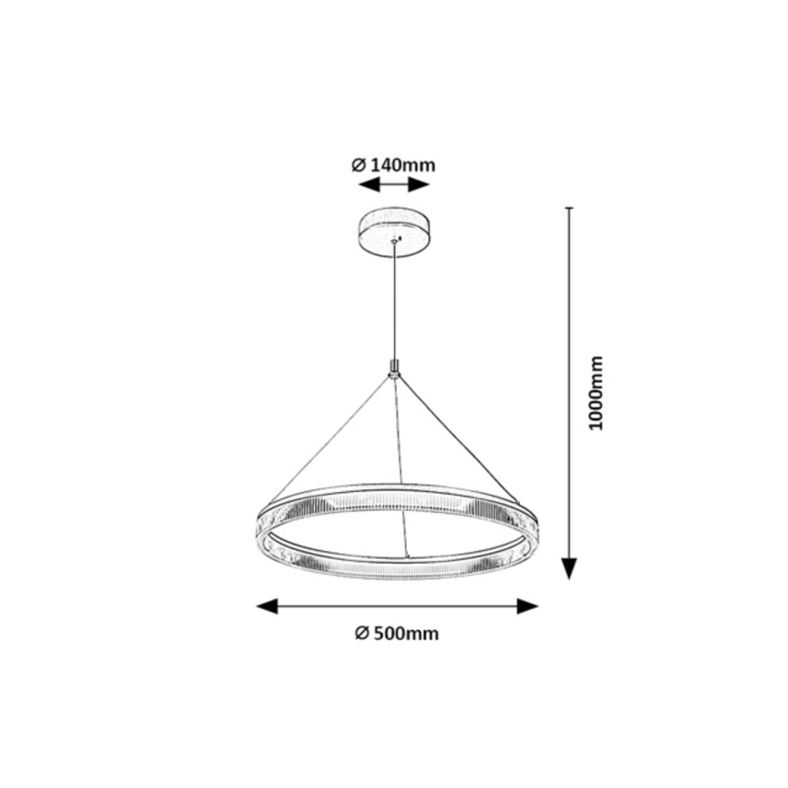 Rabalux - LED dæmpbar pendel på wire LED/24W/230V 3000-6500K + fjernbetjening
