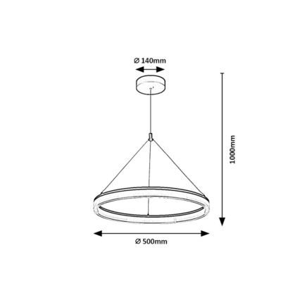 Rabalux - Dæmpbar LED-pendel på kabel LED/24W/230V 3000-6500K + fjernbetjening