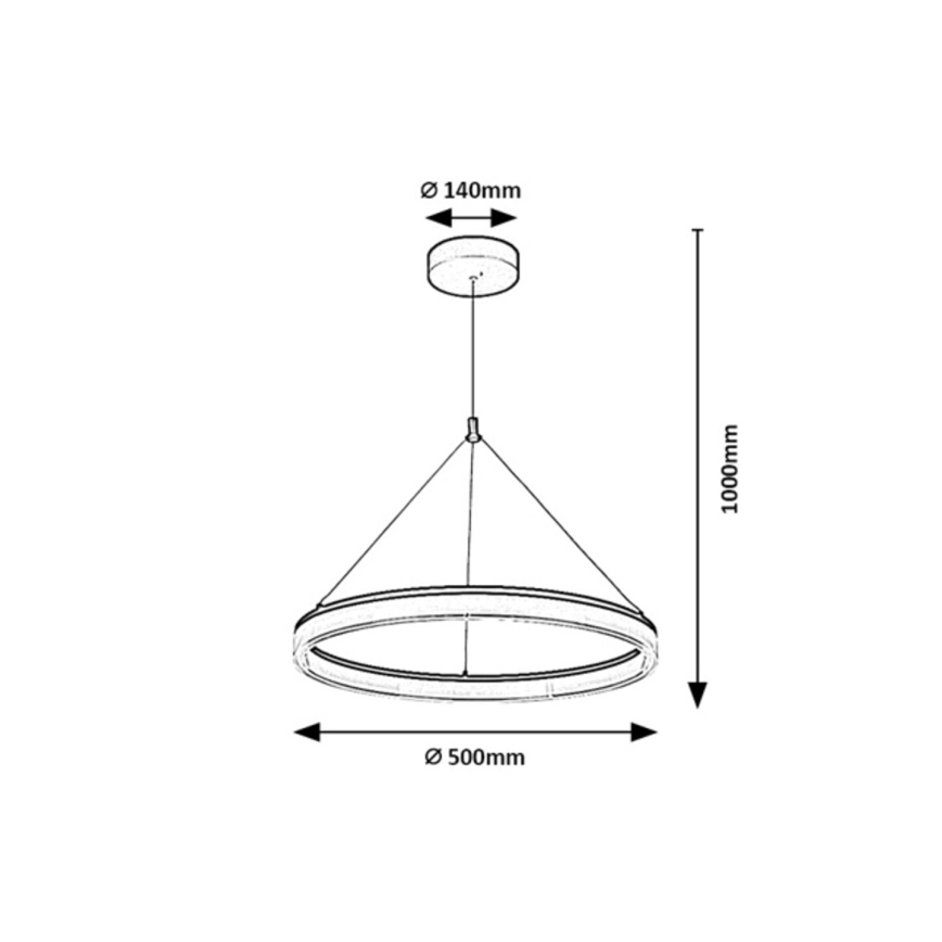Rabalux - Dæmpbar LED-pendel på kabel LED/24W/230V 3000-6500K + fjernbetjening
