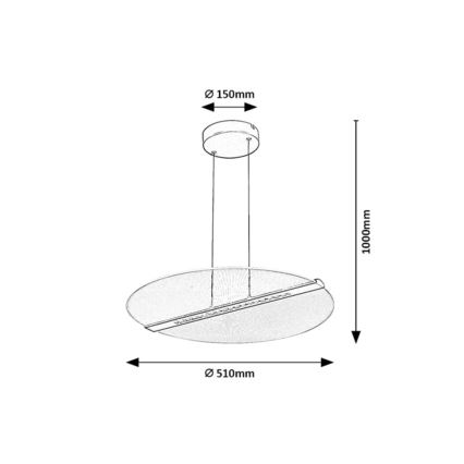Rabalux - LED-pendel på kabel LED/24W/230V 3000K