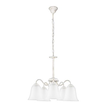 Rabalux 7261 - Lysekrone FABIOLA E27/40W/230V hvid