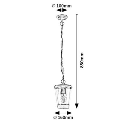 Rabalux  - Udendørspendel med kædeophæng 1xE27/40W/230V IP44