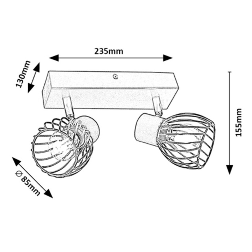Rabalux - Spotlampe 2xE14/10W/230V