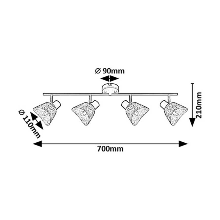 Rabalux - Spotlampe 4xE14/10W/230V