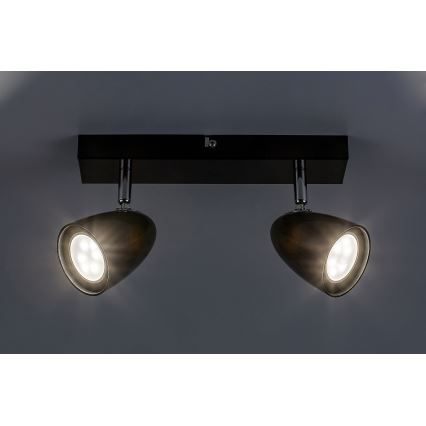 Rabalux - Spotlampe 2xGU10/5W/230V sort