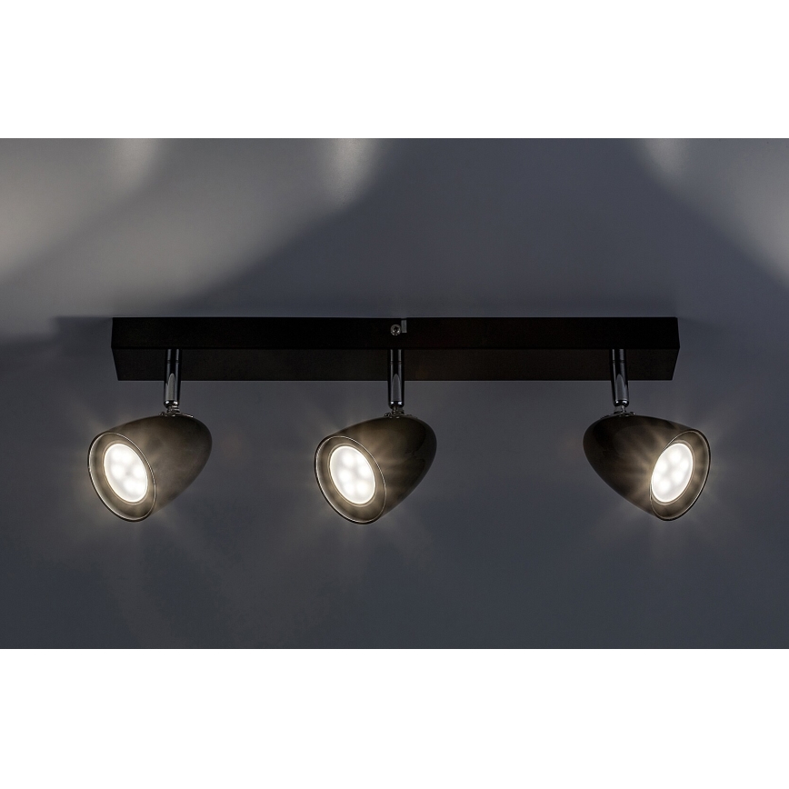 Rabalux - Spotlampe 3xGU10/5W/230V sort