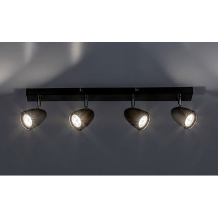 Rabalux - Spotlampe 4xGU10/5W/230V sort