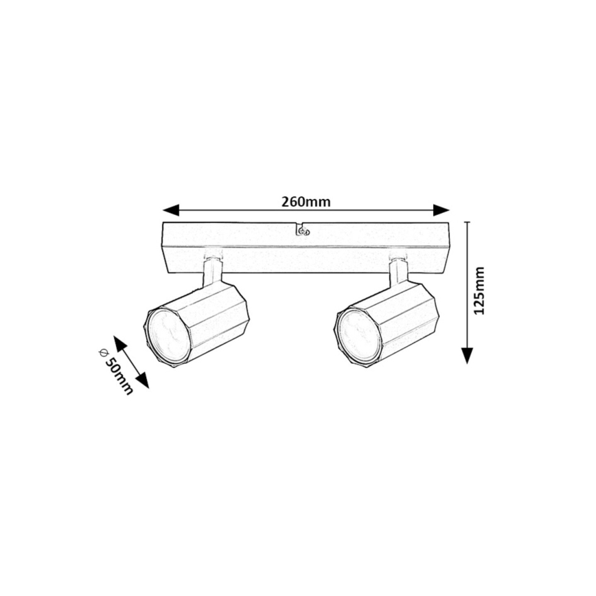 Rabalux - Spotlampe 2xGU10/5W/230V