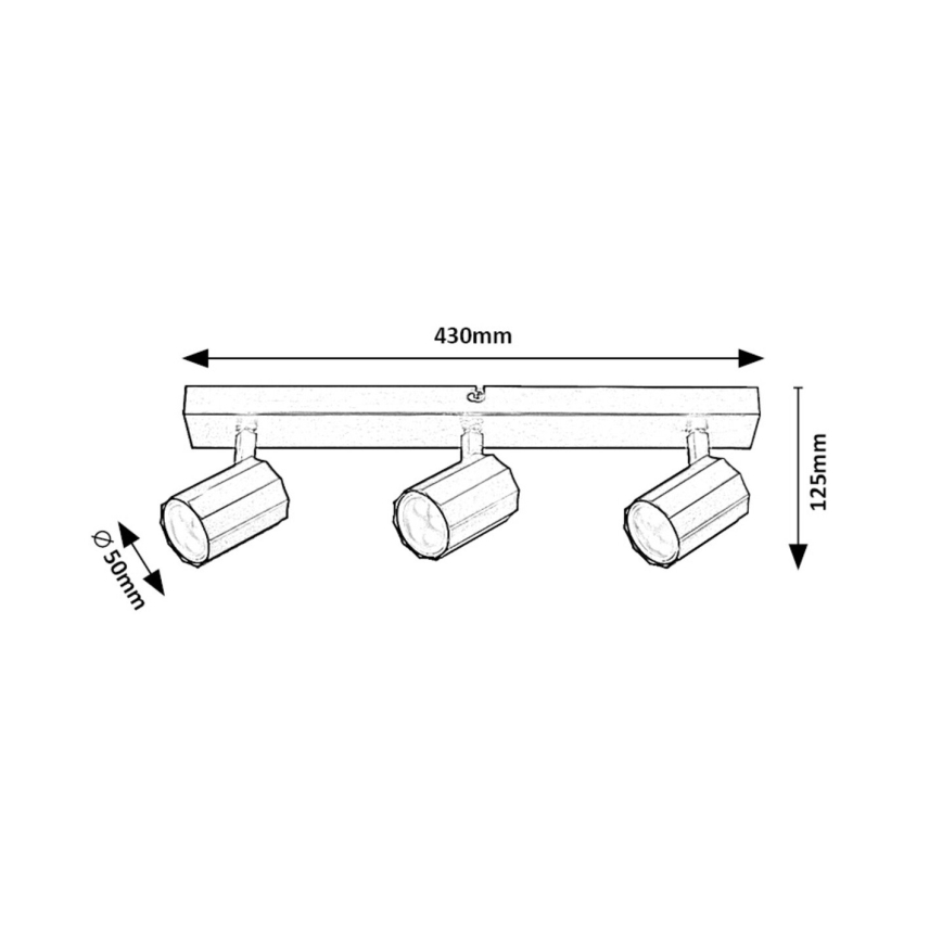 Rabalux - Spotlampe 3xGU10/5W/230V