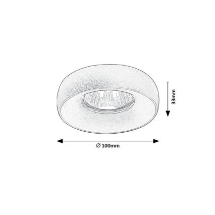 Rabalux - Indbygningsspot 2-i-1 1xGU10/25W/230V