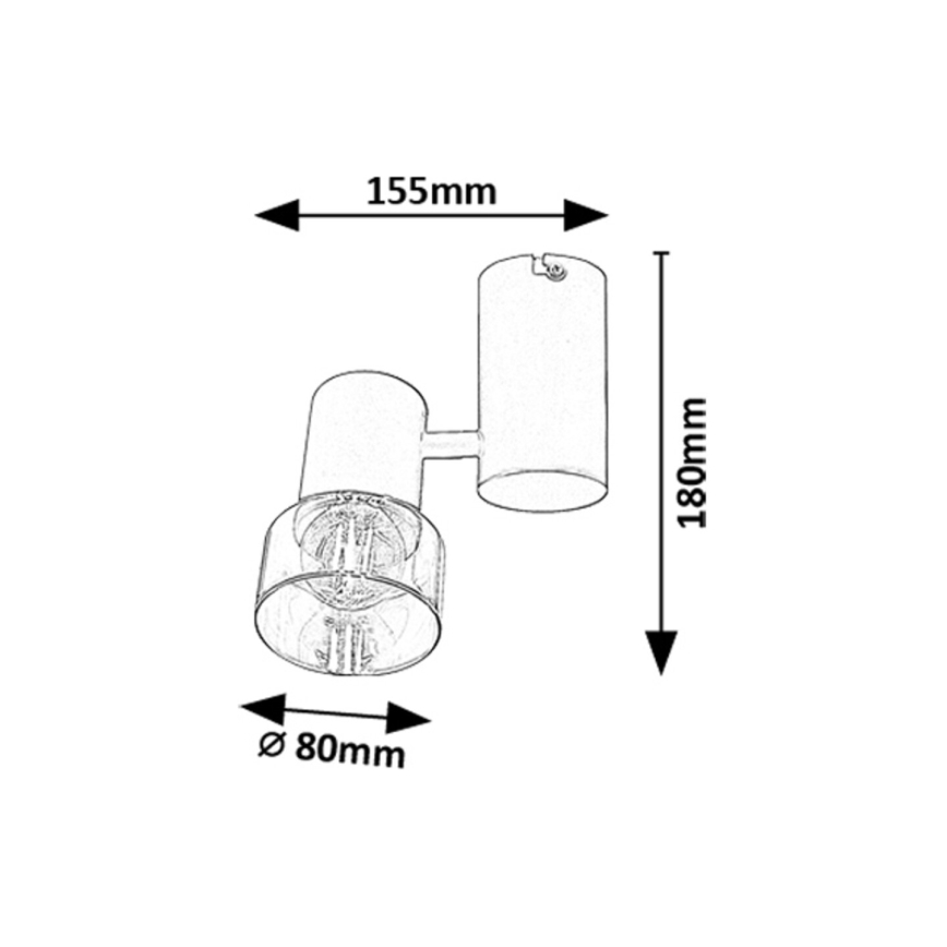 Rabalux - Spotlampe 1xE14/15W/230V