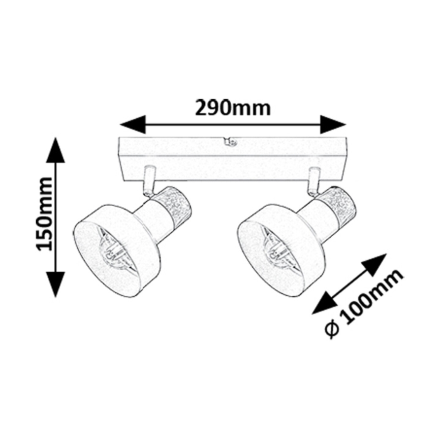 Rabalux - Spotlampe 2xE14/15W/230V