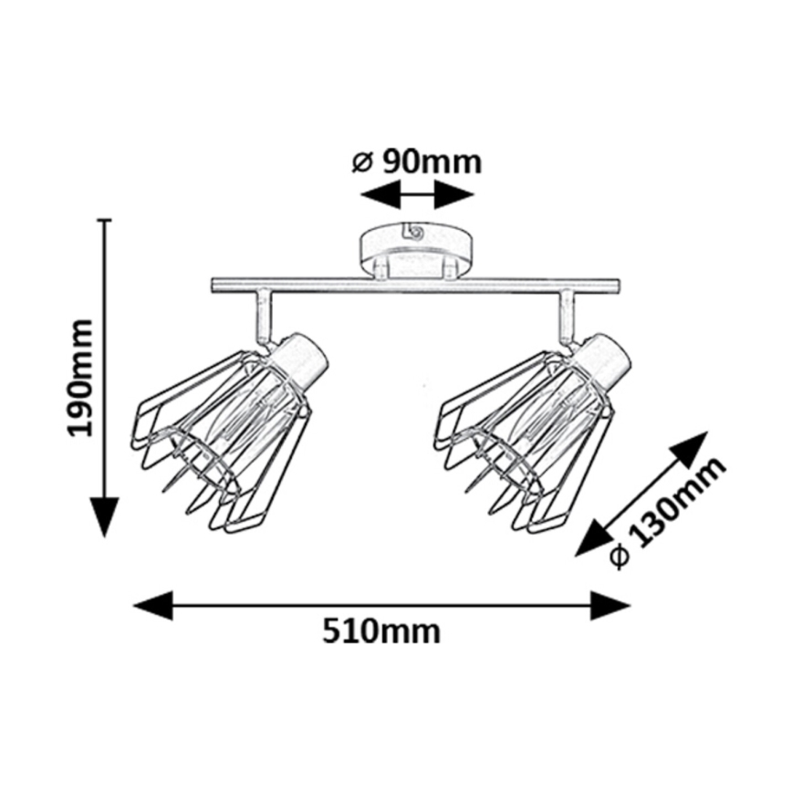 Rabalux - Spotlampe 2xE14/40W/230V