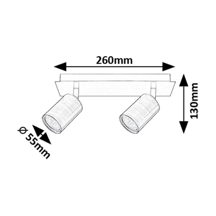 Rabalux - Spotlampe 2xGU10/15W/230V