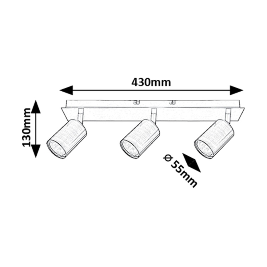 Rabalux - Spotlampe 3xGU10/15W/230V