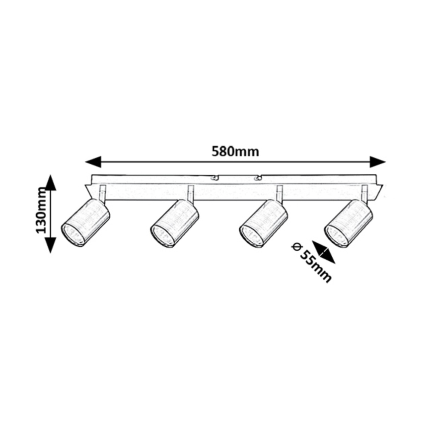Rabalux - Spotlampe 4xGU10/15W/230V