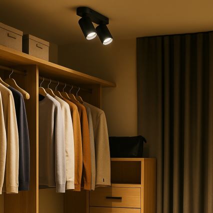 Rabalux - Spotlampe 2xGU10/7W/230V sort