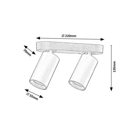 Rabalux - Spotlampe 2xGU10/7W/230V hvid
