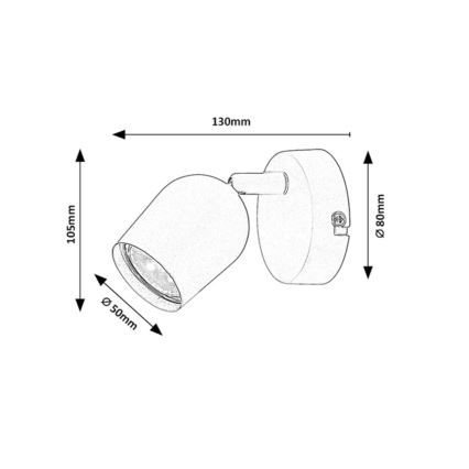 Rabalux - Væghængt spotlampe 1xGU10/15W/230V beige