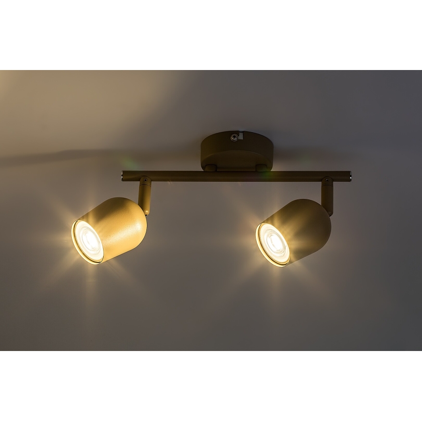 Rabalux - Spotarmatur 2xGU10/15W/230V beige