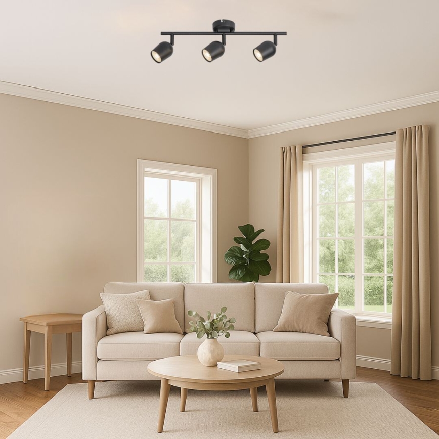 Rabalux - Loftspot 3xGU10/15W/230V sort