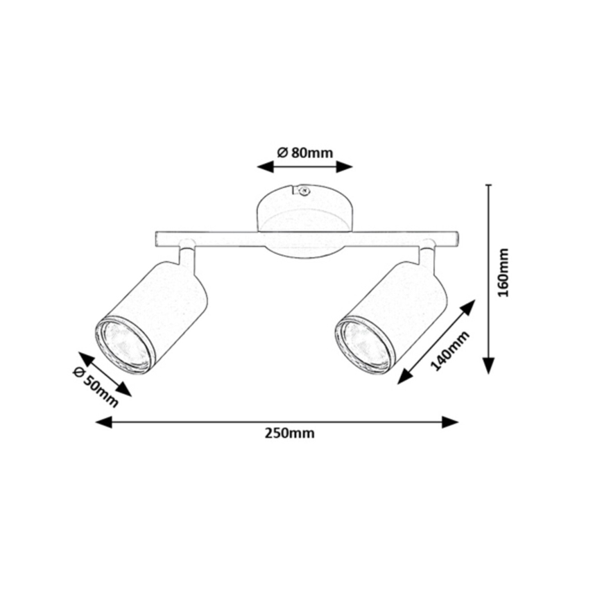 Rabalux - Spotlampe 2xGU10/15W/230V hvid