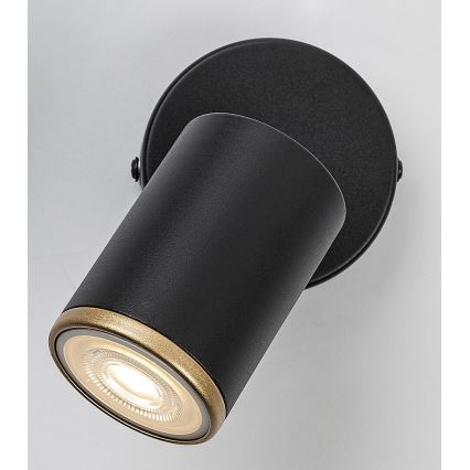 Rabalux - Vægspotlampe 1xGU10/15W/230V sort