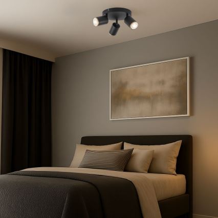 Rabalux - Spotlampe 3xGU10/15W/230V sort