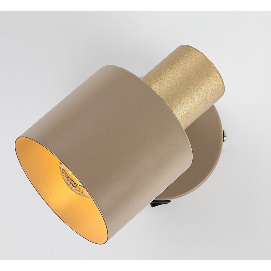 Rabalux - Væglampe med spot 1xE14/10W/230V, beige