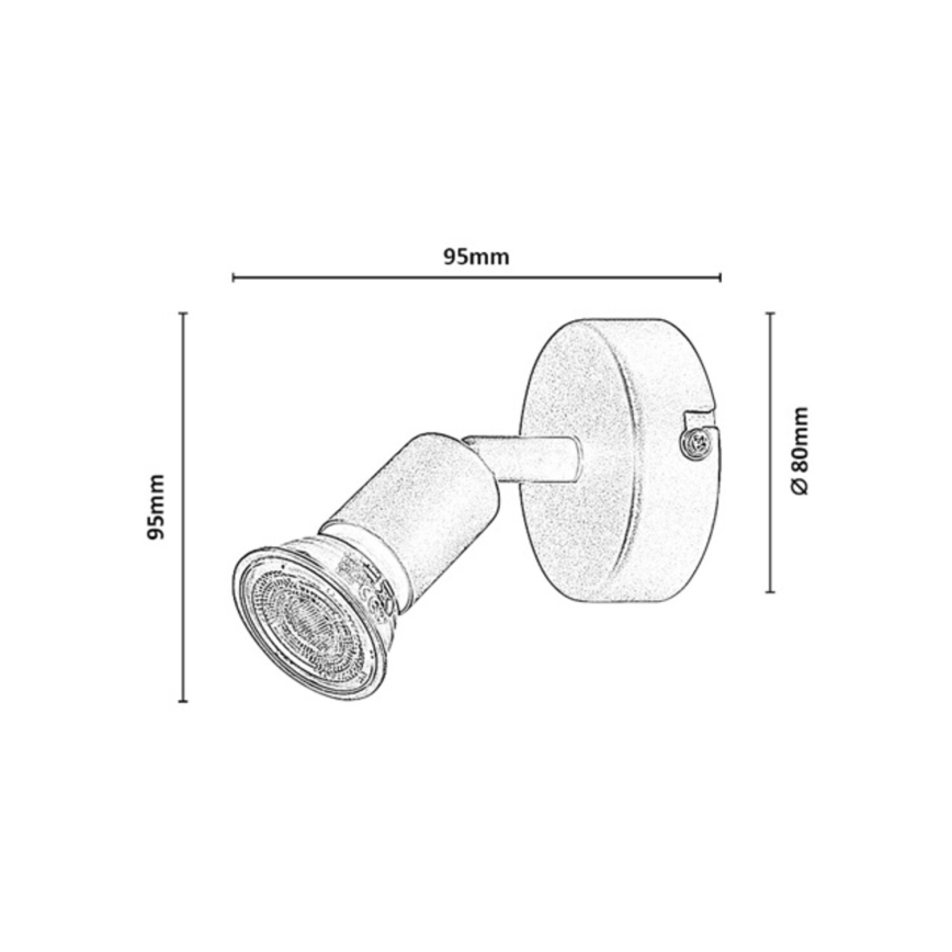 Rabalux - Spotlampe 1xGU10/25W/230V sort