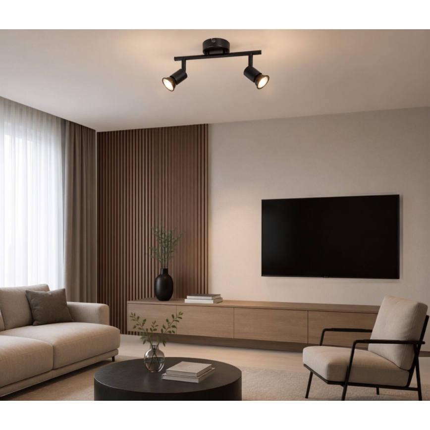 Rabalux - Spotlampe 2xGU10/25W/230V sort